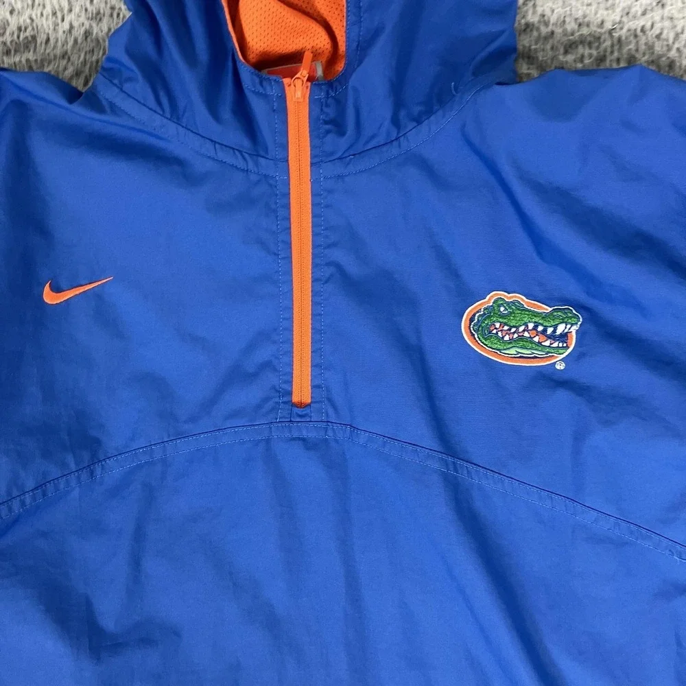 Florida Gators Jacket Mens Large Blue NCAA Football Nike Hooded Pullover - Picture 2 of 7